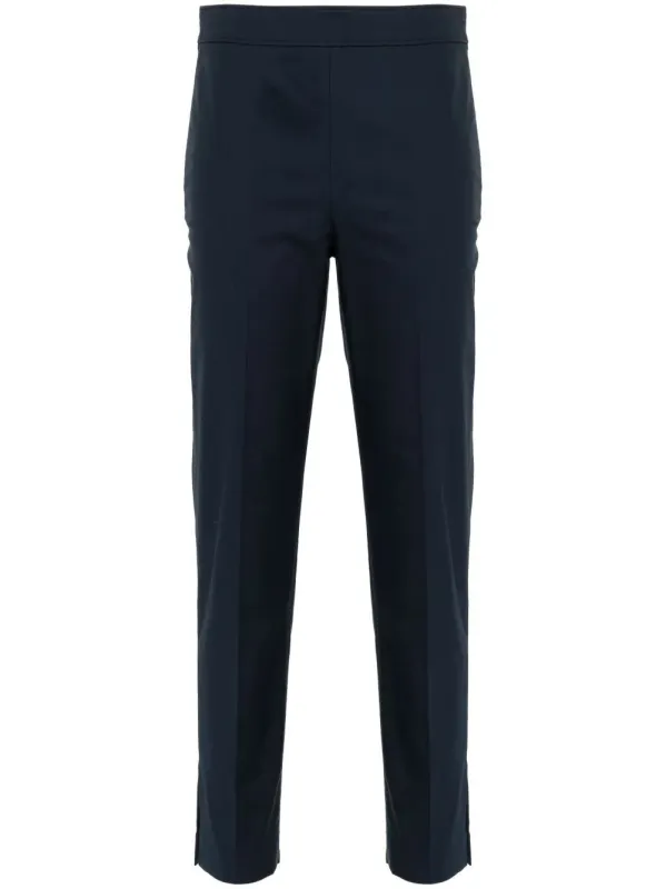 BRUNELLO CUCINELLI WOMEN'S NIGHT SKY TAILORED STRAIGHT LEG TROUSERS WITH SIDE SLITS made by Brunello Cucinelli