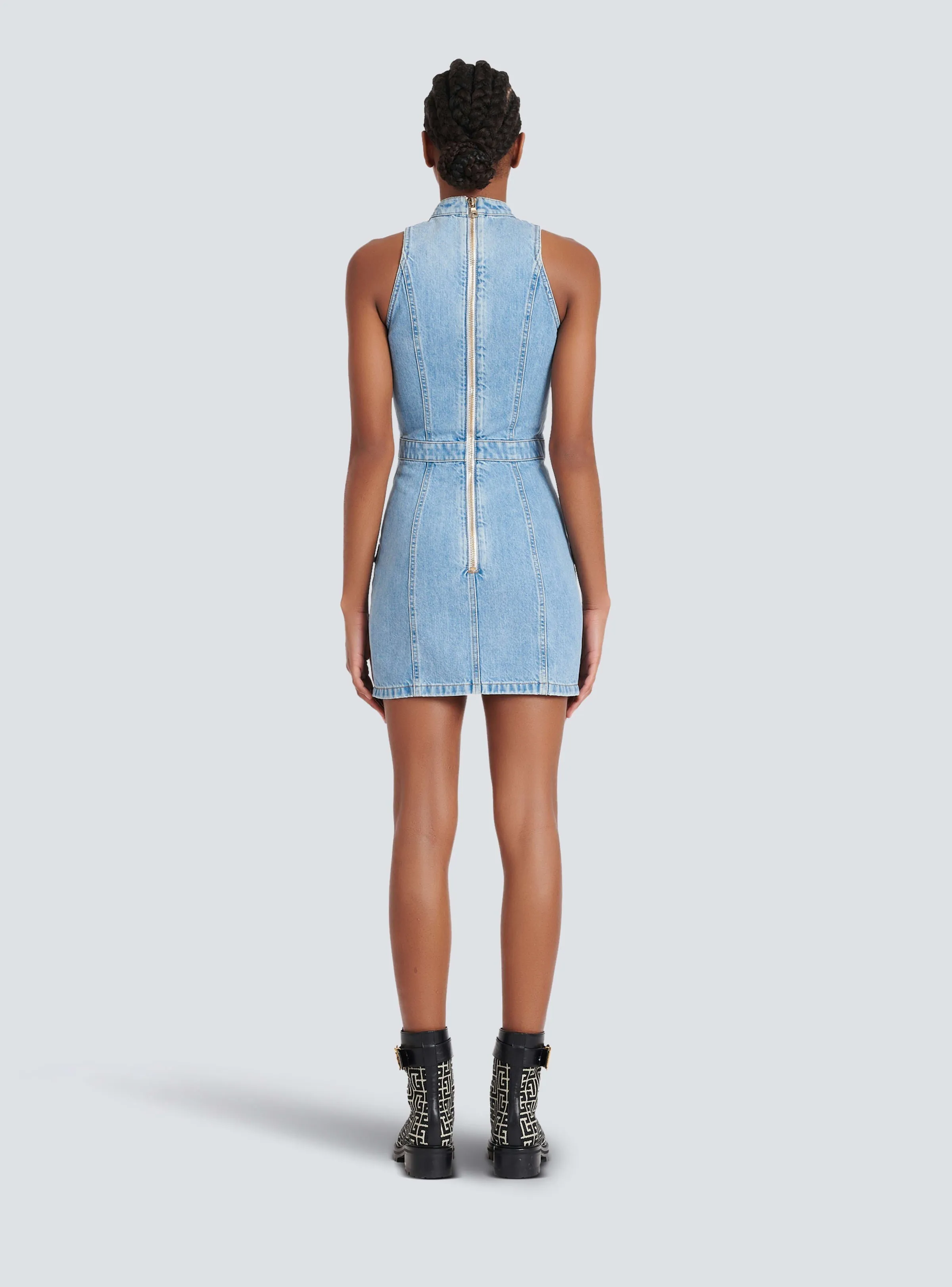 BALMAIN WOMEN'S LIGHT BLUE DENIM SLEEVELESS DRESS sold by Lord & Taylor product image thumbnail 4