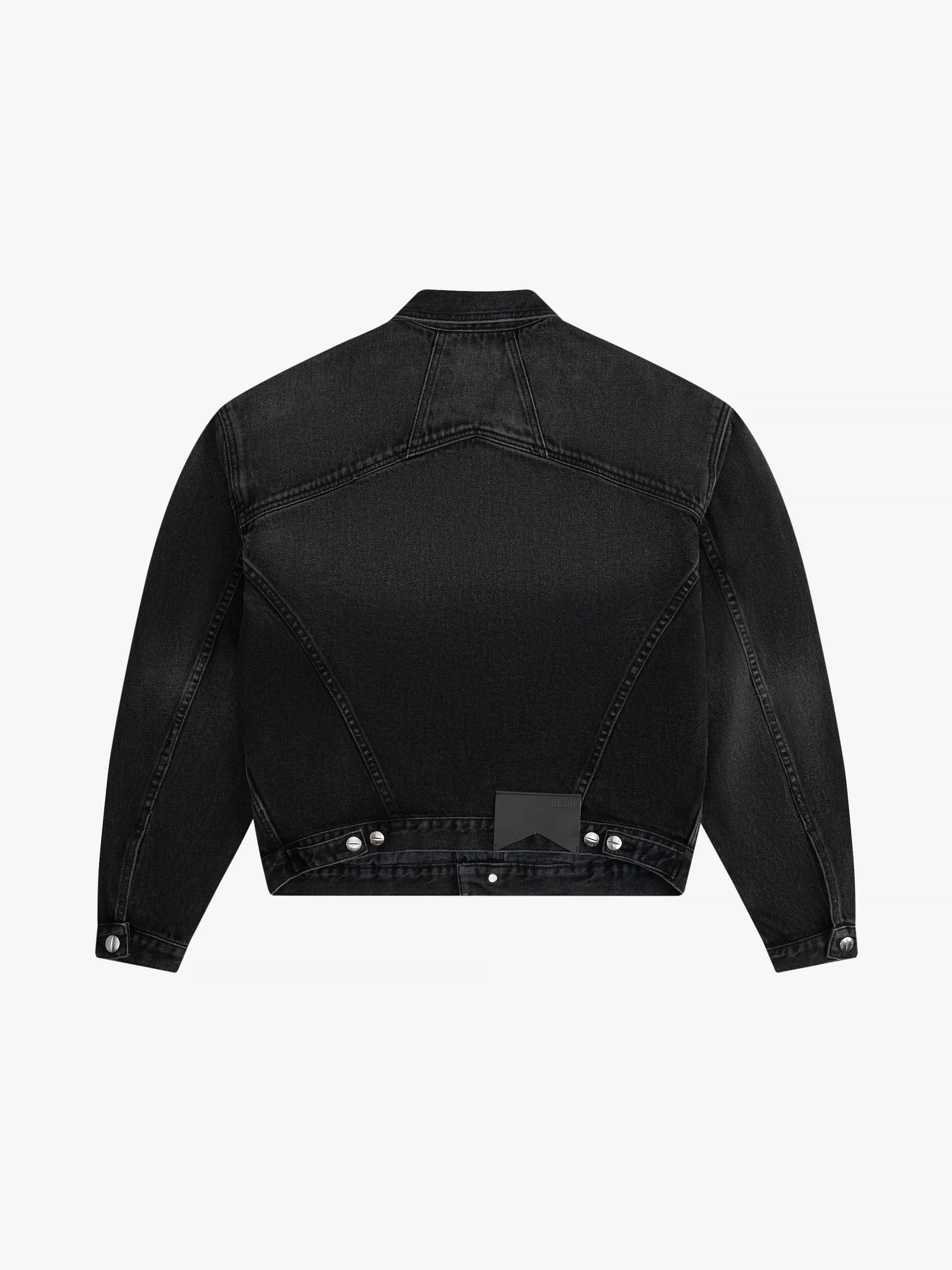 RHUDE WOMEN'S BLACK OVERSIZED DENIM TRUCKER JACKET sold by Lord & Taylor product image thumbnail 2