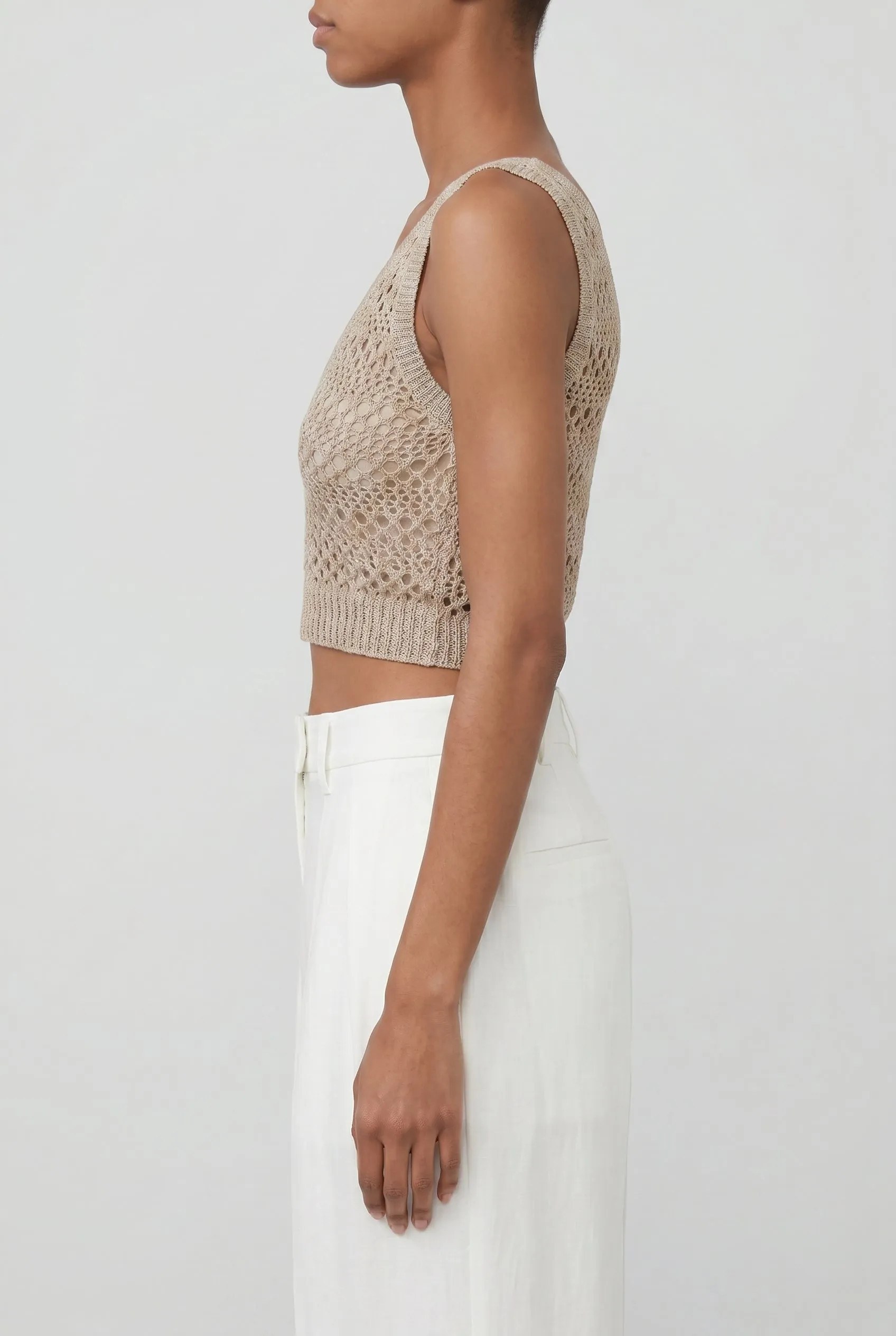 BRUNELLO CUCINELLI WOMEN'S BEIGE LINEN SILK KNIT SWEATER sold by Lord & Taylor product image thumbnail 2