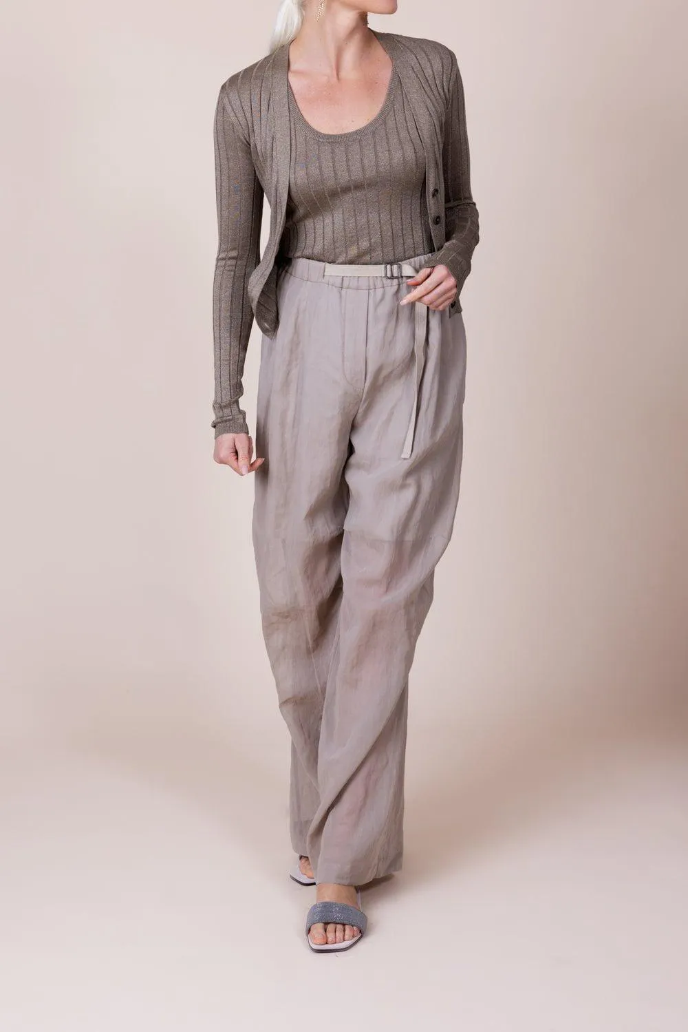 BRUNELLO CUCINELLI WOMEN'S TAUPE SILK BLEND SWEATER sold by Lord & Taylor product image thumbnail 4