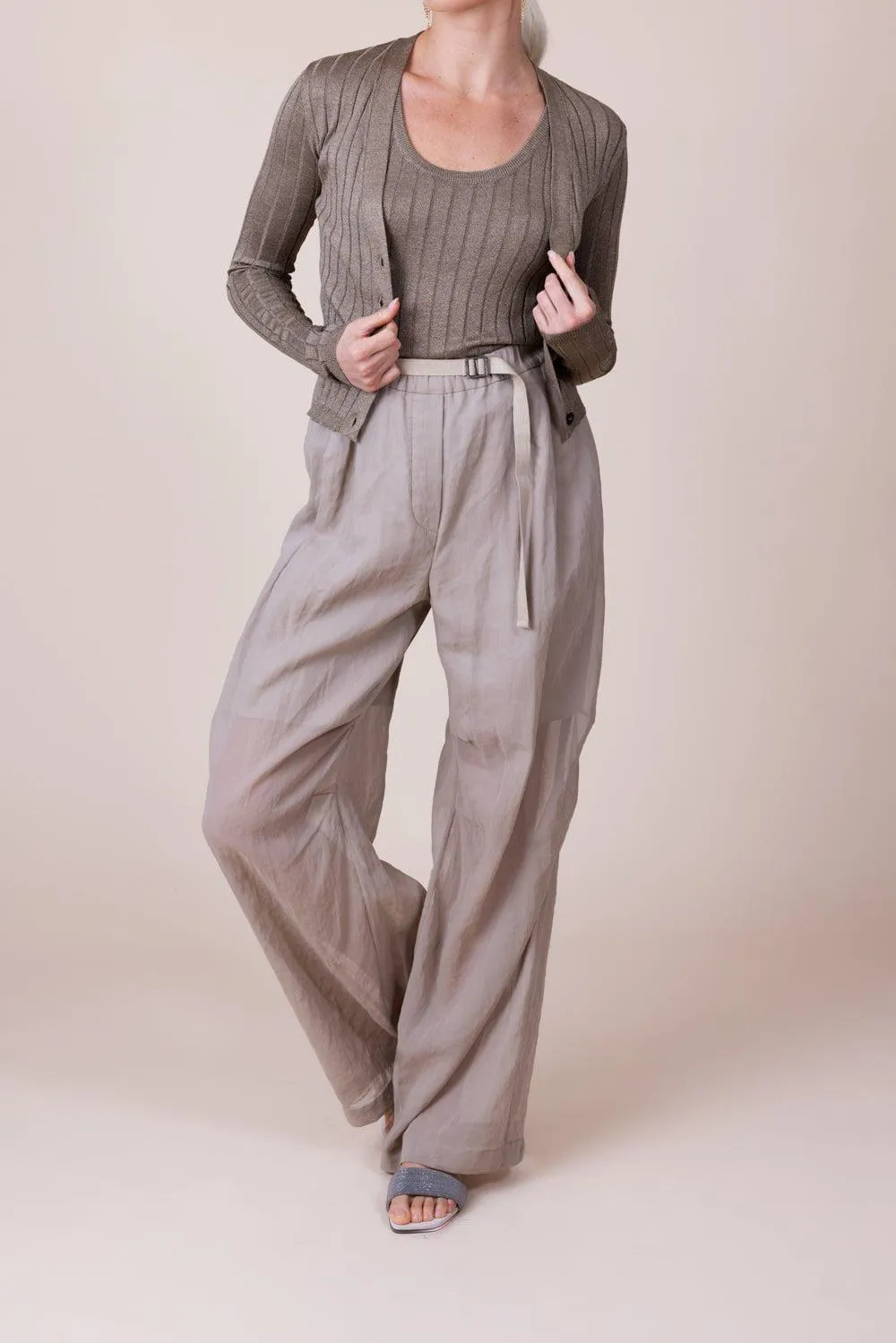 BRUNELLO CUCINELLI WOMEN'S TAUPE SILK BLEND SWEATER sold by Lord & Taylor product image thumbnail 3