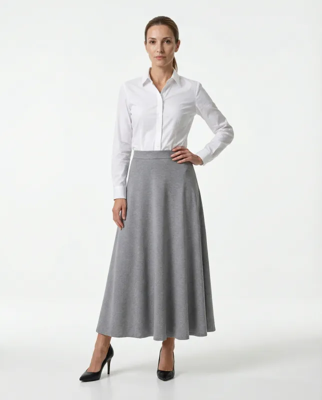 BRUNELLO CUCINELLI WOMEN'S GREY A LINE SKIRT made by Brunello Cucinelli