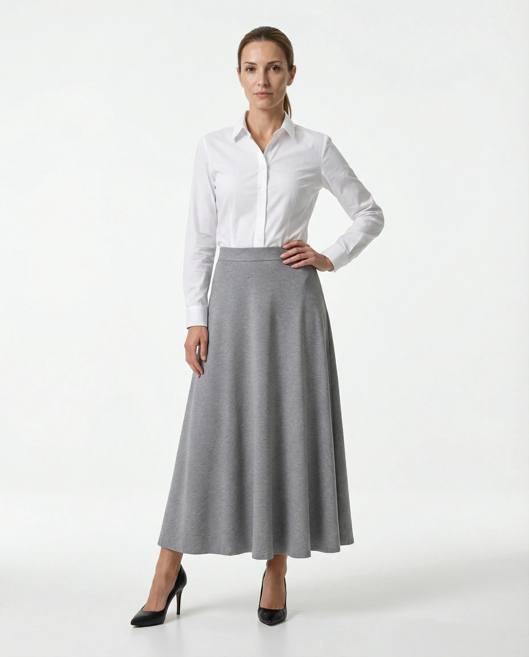 BRUNELLO CUCINELLI WOMEN'S GREY A LINE SKIRT sold by Lord & Taylor