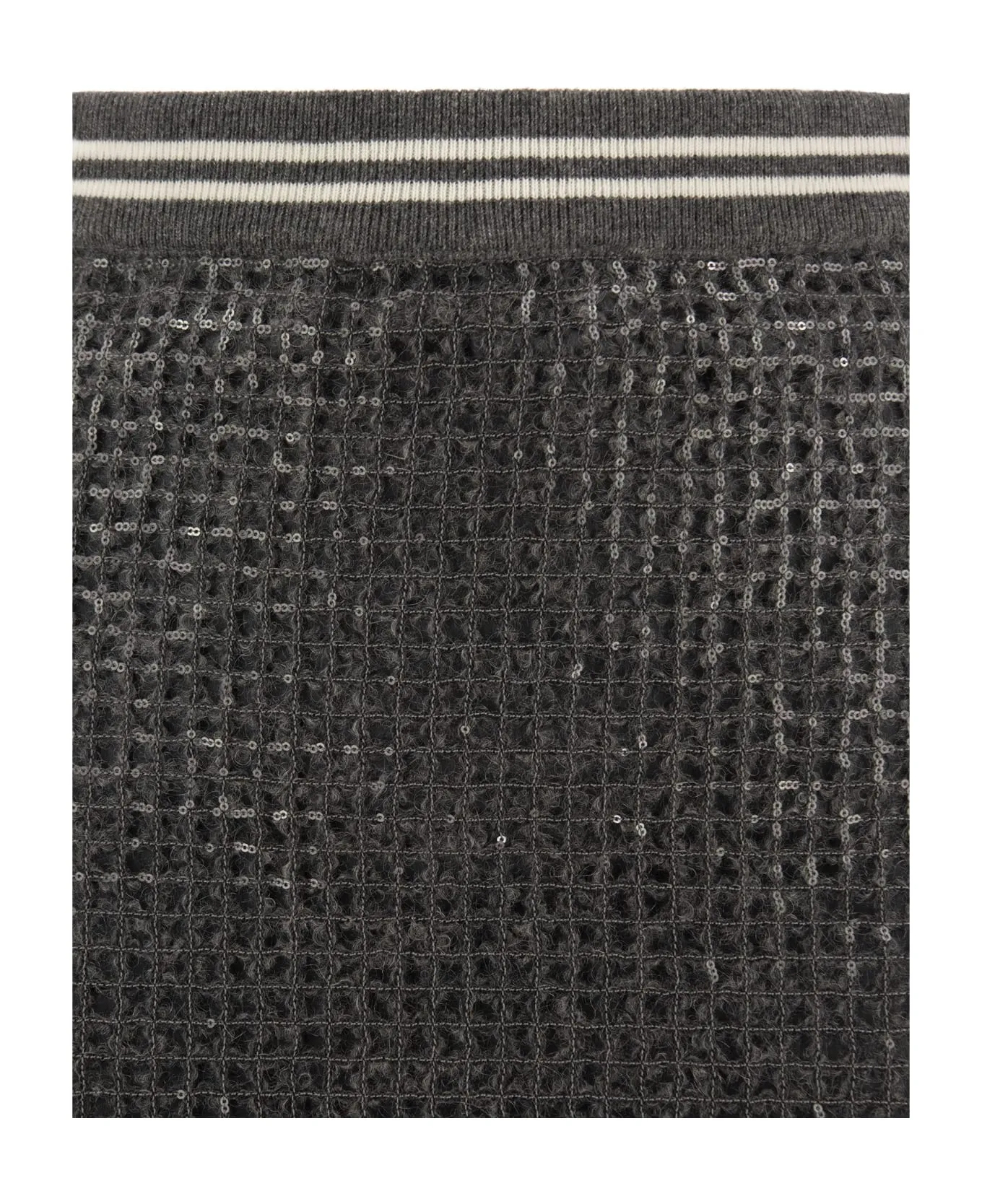 BRUNELLO CUCINELLI WOMEN'S DARK GREY TEXTURED SKIRT sold by Lord & Taylor product image thumbnail 4