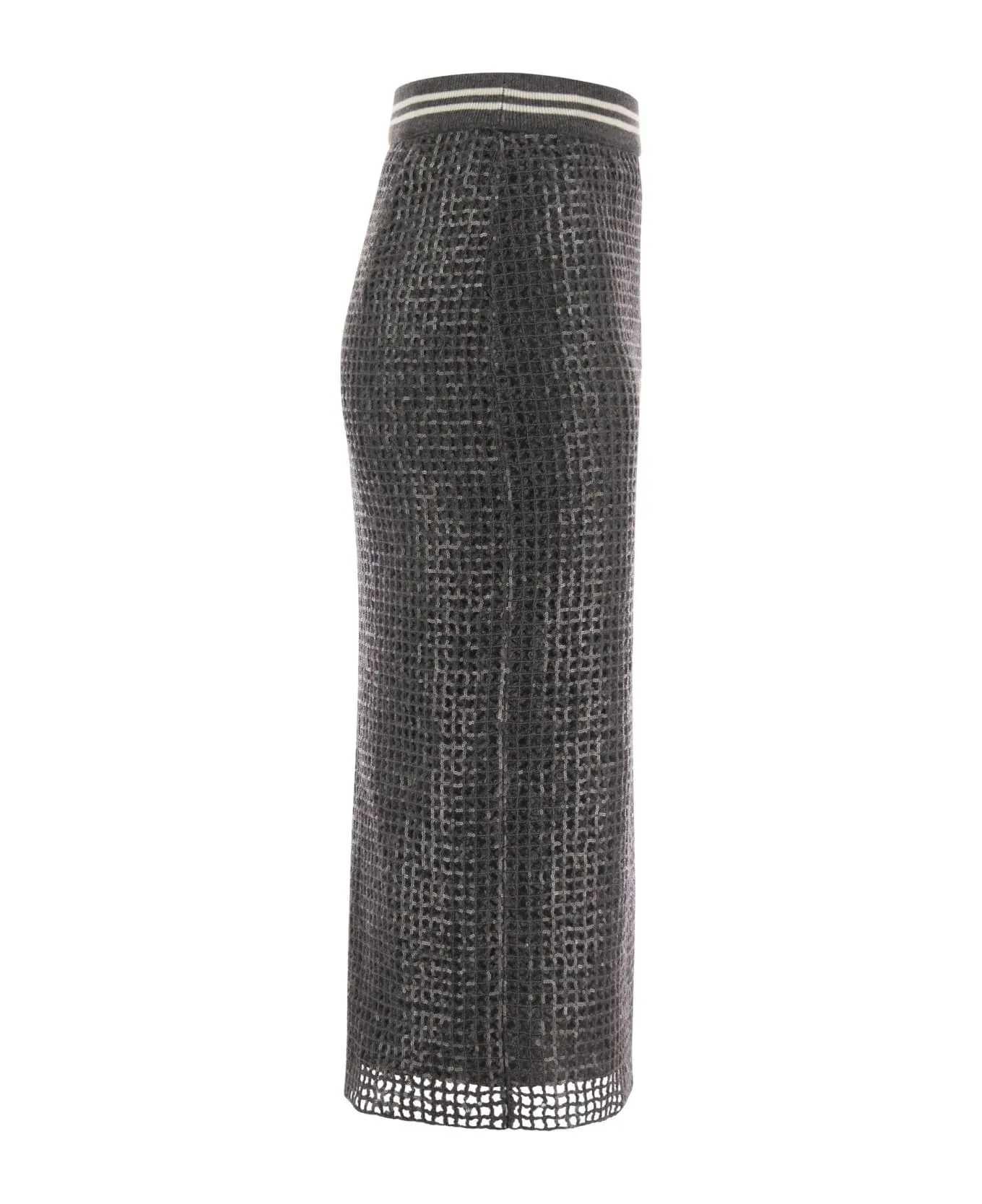 BRUNELLO CUCINELLI WOMEN'S DARK GREY TEXTURED SKIRT sold by Lord & Taylor product image thumbnail 2