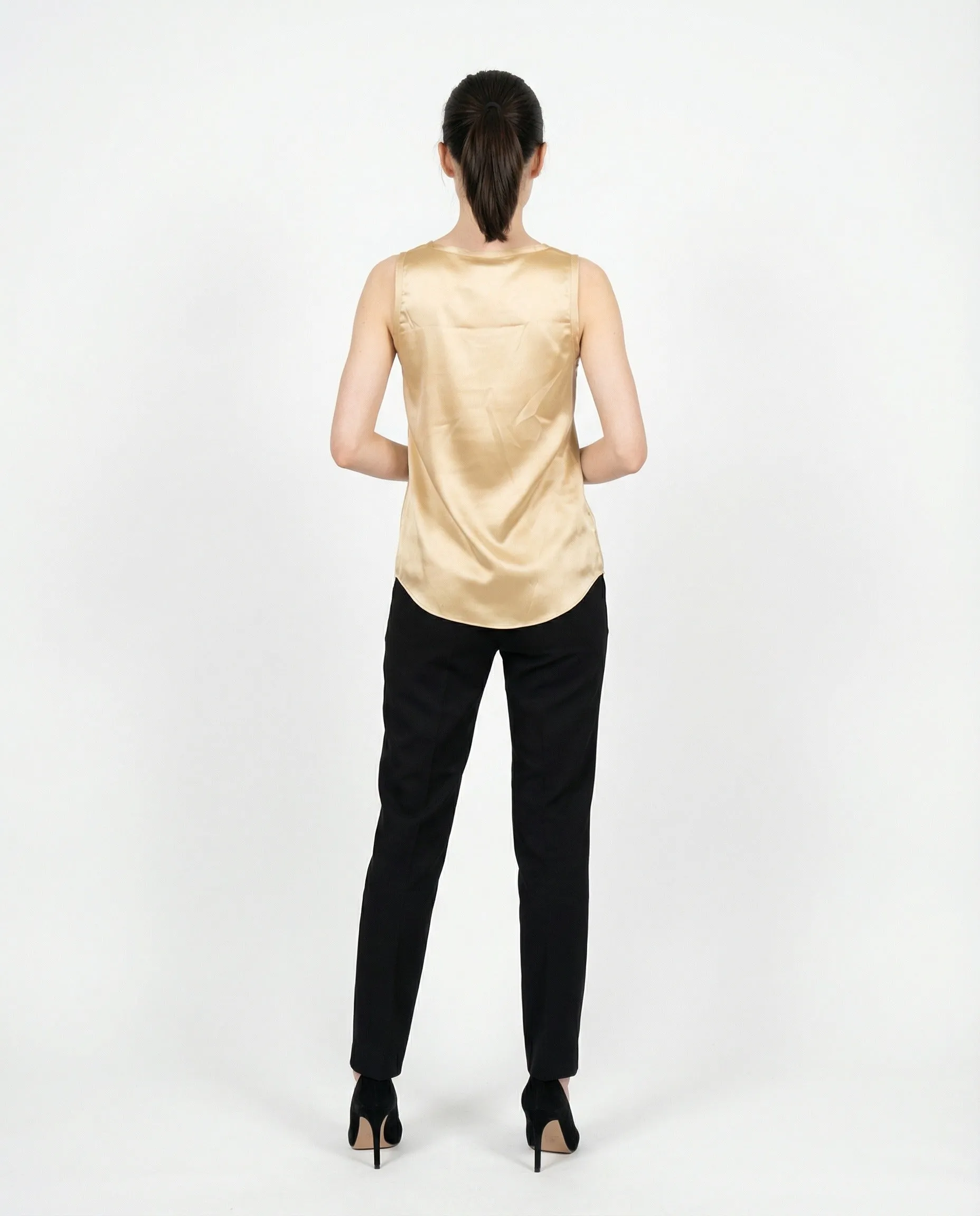 BRUNELLO CUCINELLI WOMEN'S LIGHT BEIGE SILK TANK SHIRT sold by Lord & Taylor product image thumbnail 5