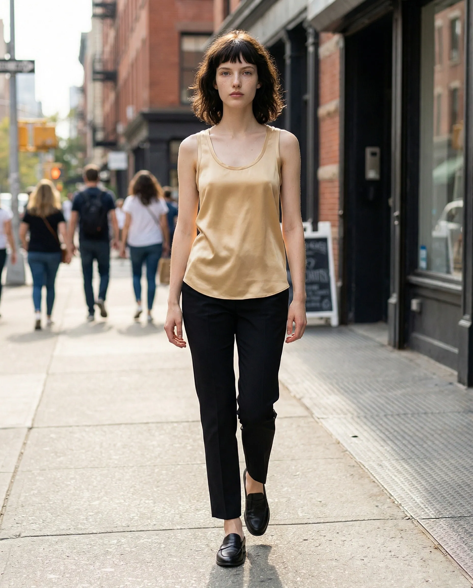 BRUNELLO CUCINELLI WOMEN'S LIGHT BEIGE SILK TANK SHIRT sold by Lord & Taylor product image thumbnail 3