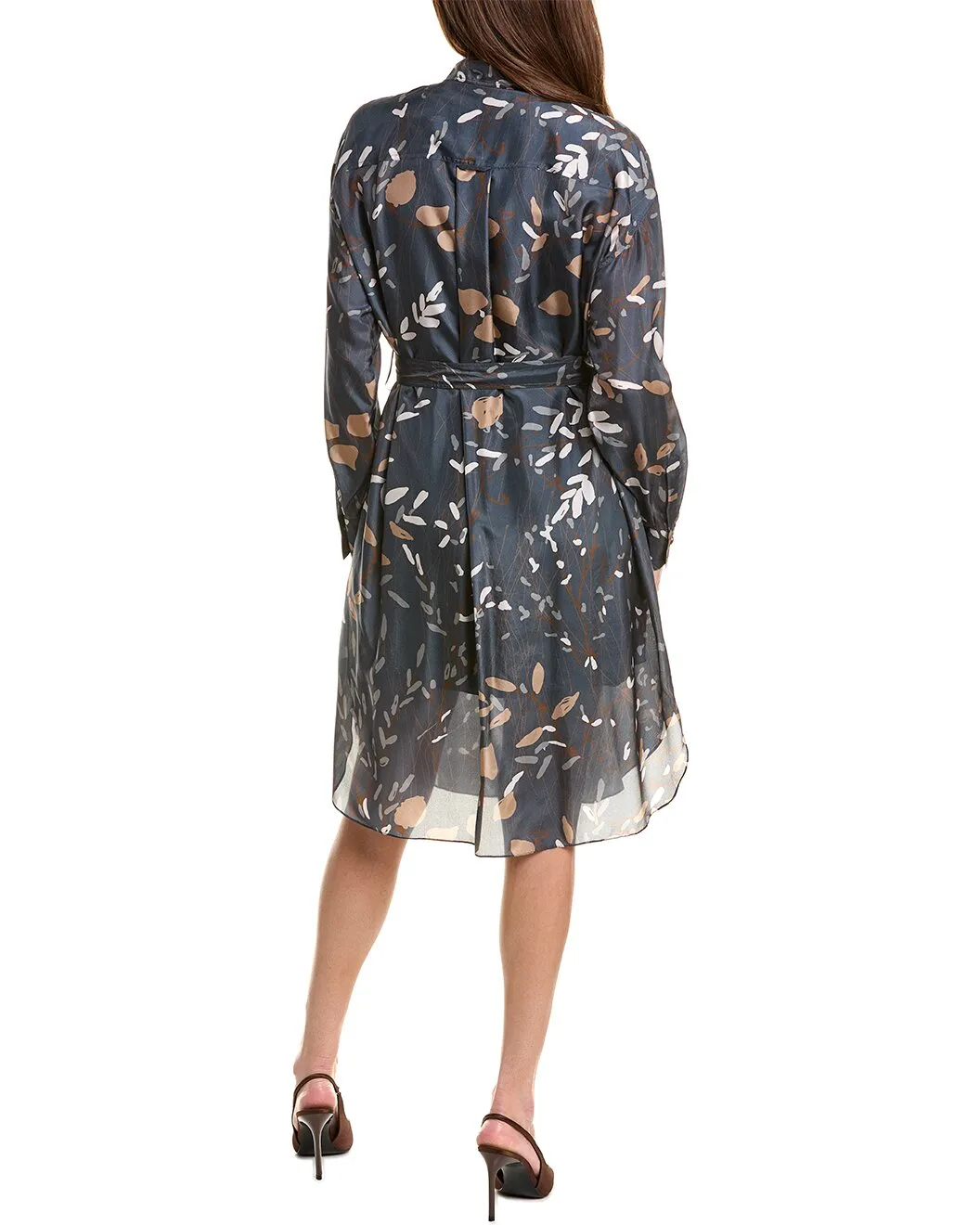 BRUNELLO CUCINELLI WOMEN'S BLUE SILK SHIRT DRESS sold by Lord & Taylor product image thumbnail 2