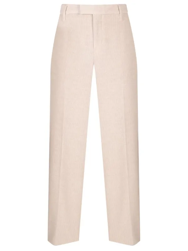 BRUNELLO CUCINELLI WOMEN'S IVORY TAILORED TROUSERS made by Brunello Cucinelli