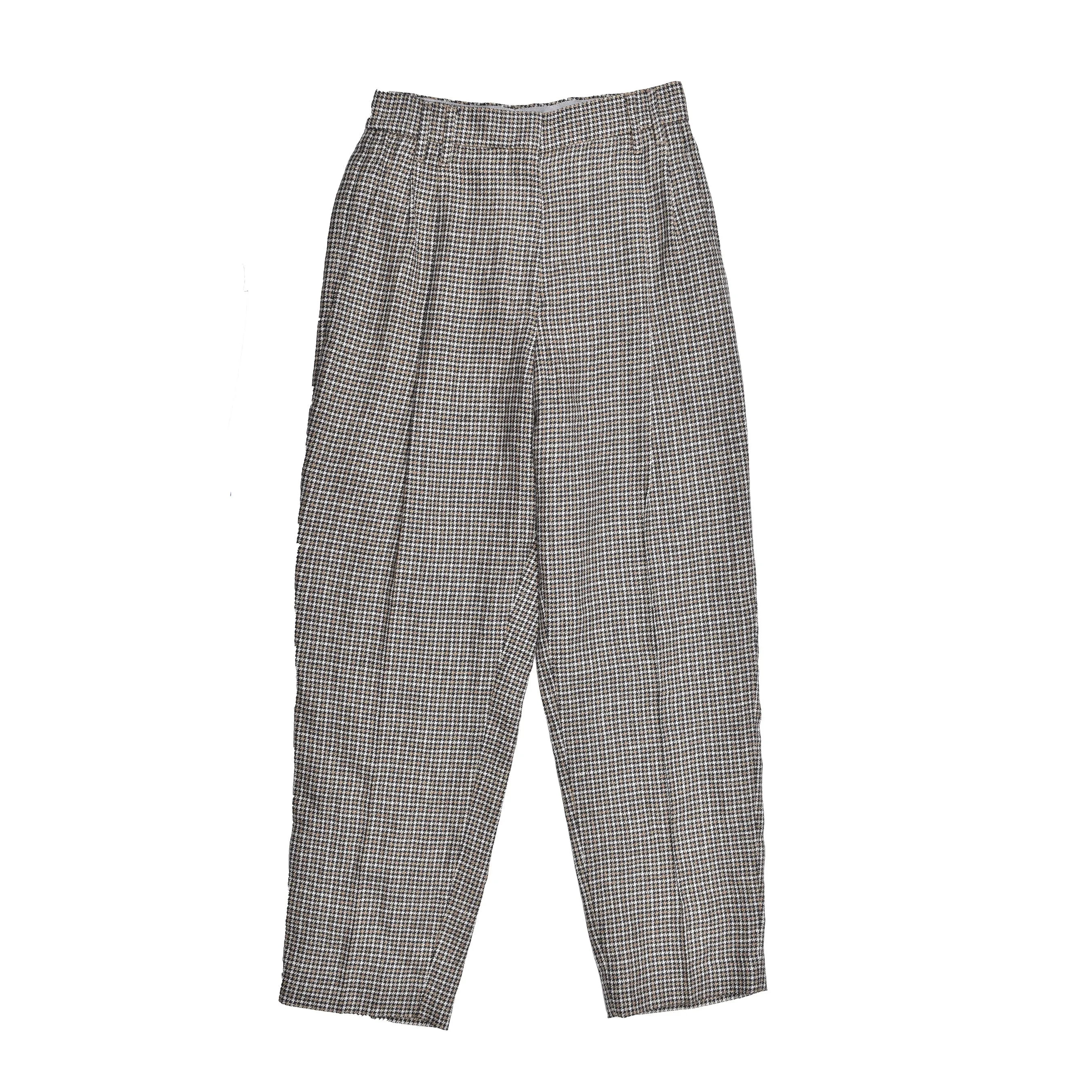 BRUNELLO CUCINELLI WOMEN'S BEIGE BLUE LINEN HOUNDSTOOTH TROUSERS sold by Lord & Taylor product image thumbnail 3