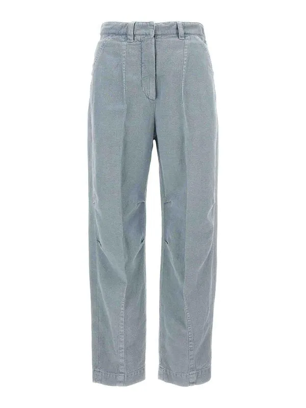 BRUNELLO CUCINELLI WOMEN'S POWDER BLUE LINEN BLEND TROUSERS sold by Lord & Taylor product image thumbnail 3