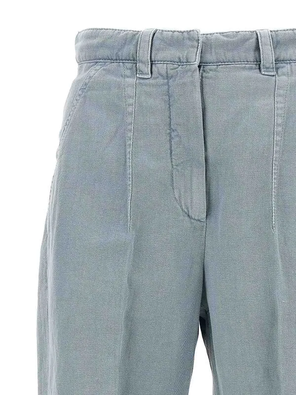 BRUNELLO CUCINELLI WOMEN'S POWDER BLUE LINEN BLEND TROUSERS sold by Lord & Taylor product image thumbnail 2