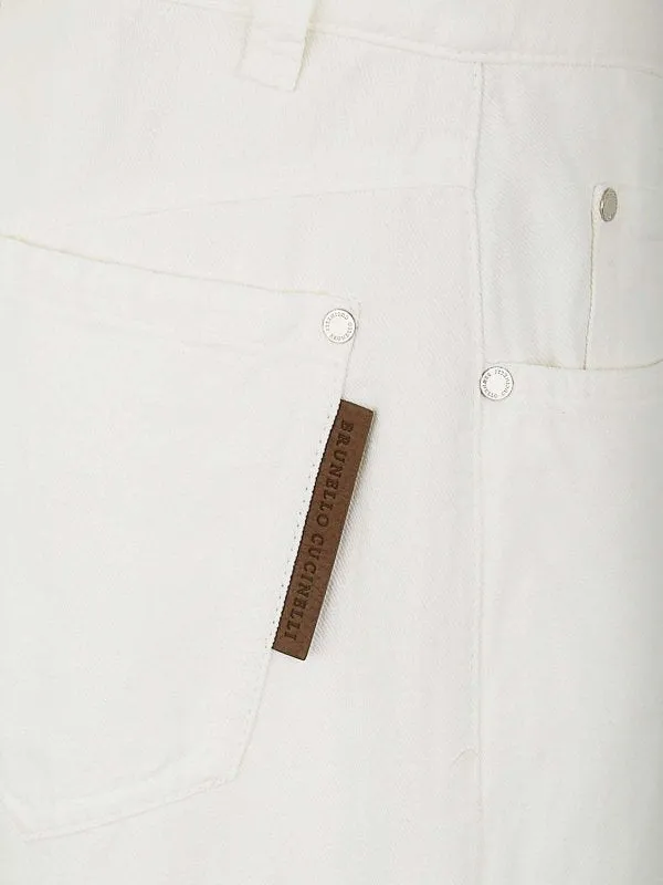 BRUNELLO CUCINELLI WOMEN'S NATURALE COTTON LINEN WIDE LEG TROUSERS sold by Lord & Taylor product image thumbnail 4