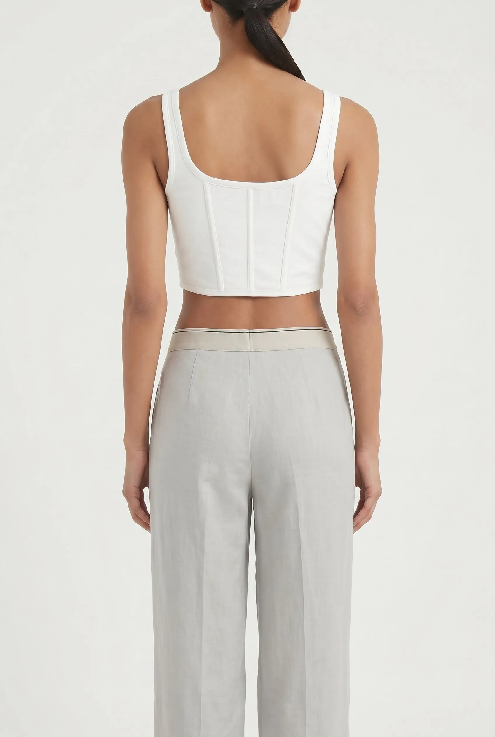 BRUNELLO CUCINELLI WOMEN'S WHITE FITTED TANK TOP sold by Lord & Taylor product image thumbnail 2