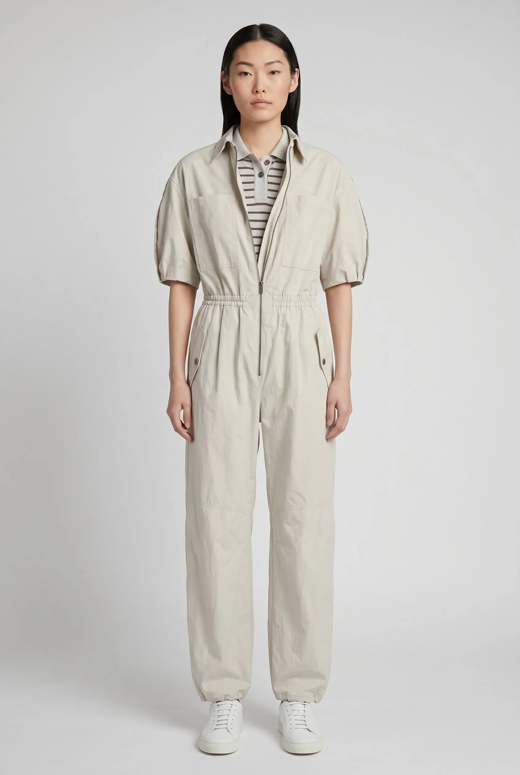 BRUNELLO CUCINELLI WOMEN'S LIGHT BEIGE RELAXED JUMPSUIT sold by Lord & Taylor product image thumbnail 2