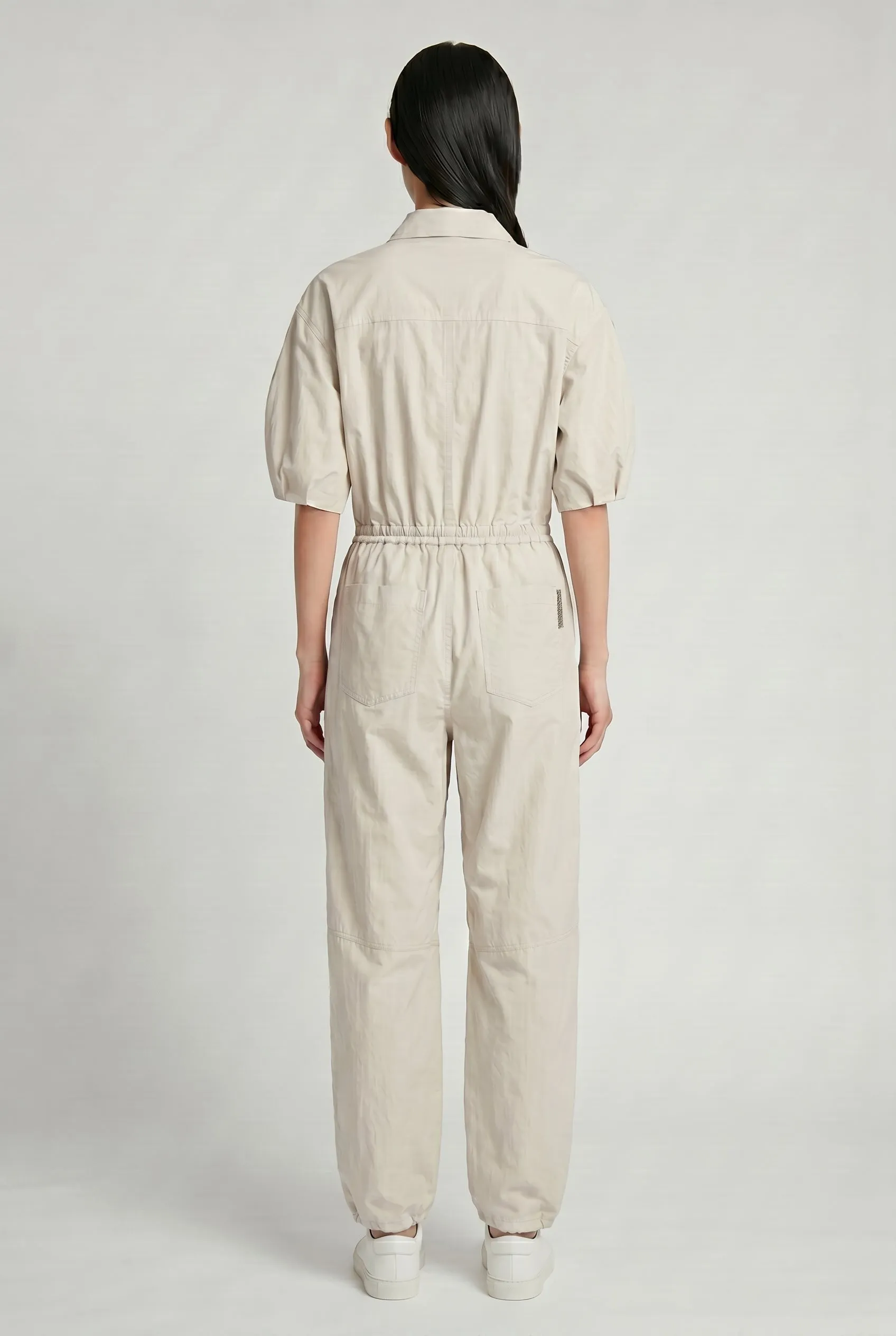 BRUNELLO CUCINELLI WOMEN'S LIGHT BEIGE RELAXED JUMPSUIT sold by Lord & Taylor product image thumbnail 3