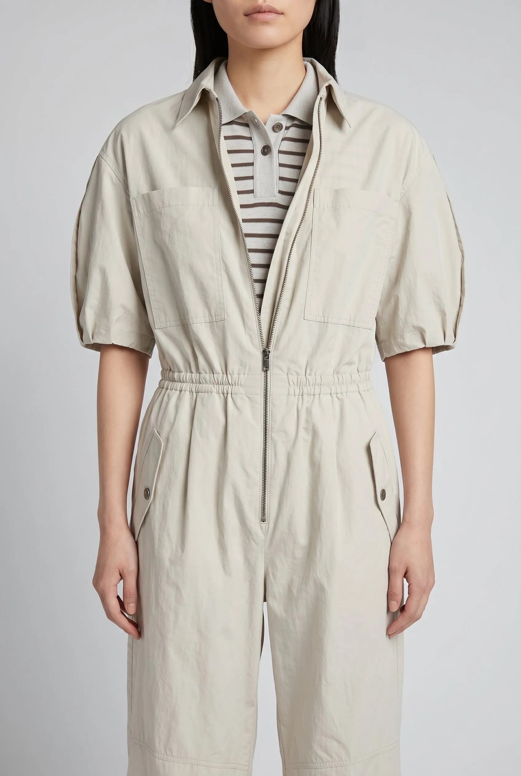 BRUNELLO CUCINELLI WOMEN'S LIGHT BEIGE RELAXED JUMPSUIT sold by Lord & Taylor