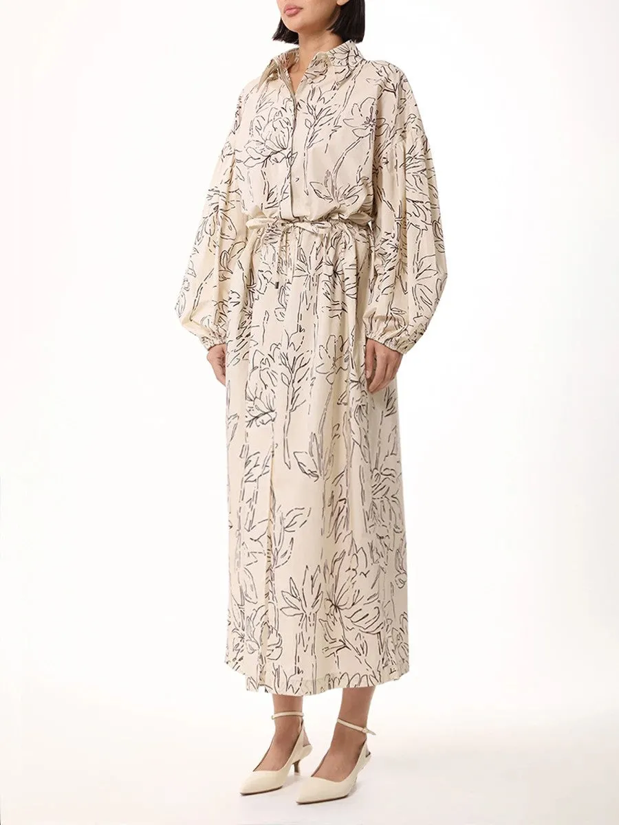 BRUNELLO CUCINELLI WOMEN'S CREAM FLORAL COTTON DRESS sold by Lord & Taylor product image thumbnail 3