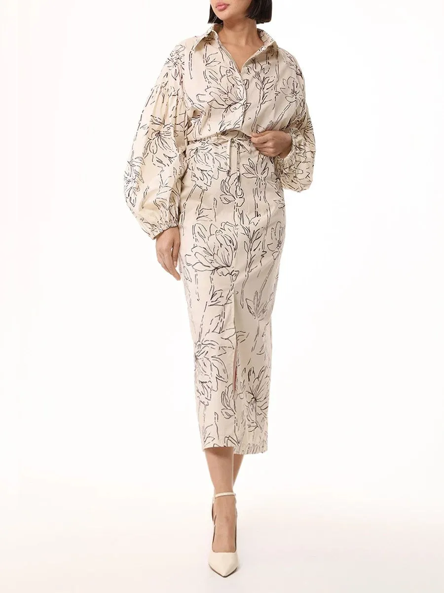 BRUNELLO CUCINELLI WOMEN'S CREAM FLORAL COTTON DRESS sold by Lord & Taylor product image thumbnail 2