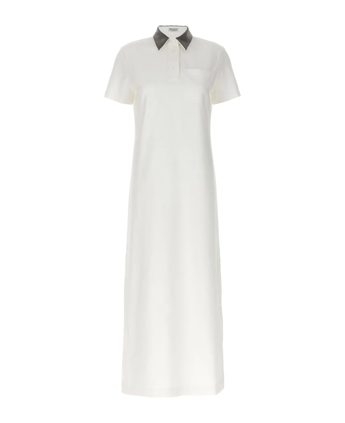 BRUNELLO CUCINELLI WOMEN'S OFF WHITE POLO COLLAR DRESS sold by Lord & Taylor