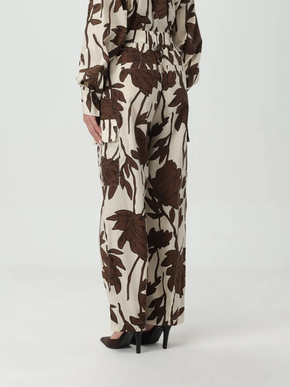 BRUNELLO CUCINELLI WOMEN'S CREAM FLORAL WIDE LEG TROUSERS sold by Lord & Taylor product image thumbnail 4