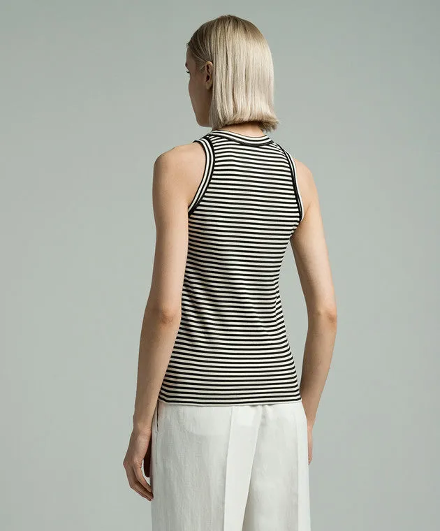 BRUNELLO CUCINELLI WOMEN'S BLACK WHITE STRIPED SHIRT sold by Lord & Taylor product image thumbnail 4
