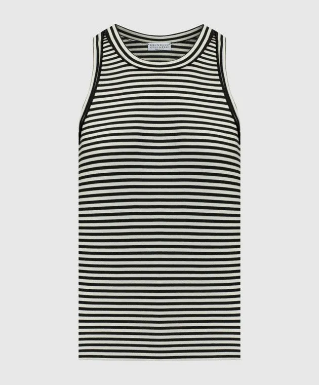 BRUNELLO CUCINELLI WOMEN'S BLACK WHITE STRIPED SHIRT sold by Lord & Taylor