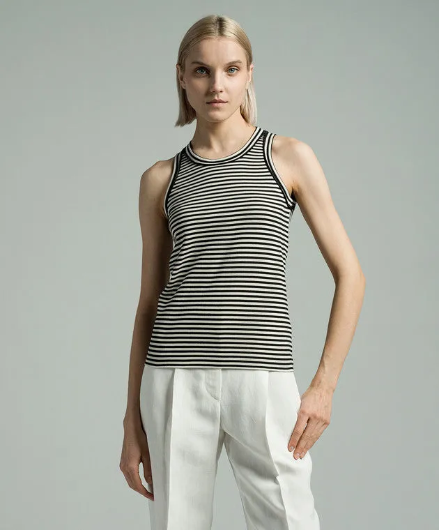 BRUNELLO CUCINELLI WOMEN'S BLACK WHITE STRIPED SHIRT sold by Lord & Taylor product image thumbnail 3