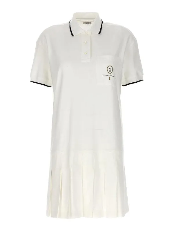 BRUNELLO CUCINELLI WOMEN'S WHITE COTTON POLO DRESS sold by Lord & Taylor