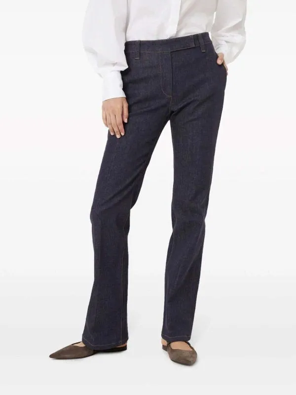 BRUNELLO CUCINELLI WOMEN'S DARK BLUE FLARED TROUSERS sold by Lord & Taylor product image thumbnail 3