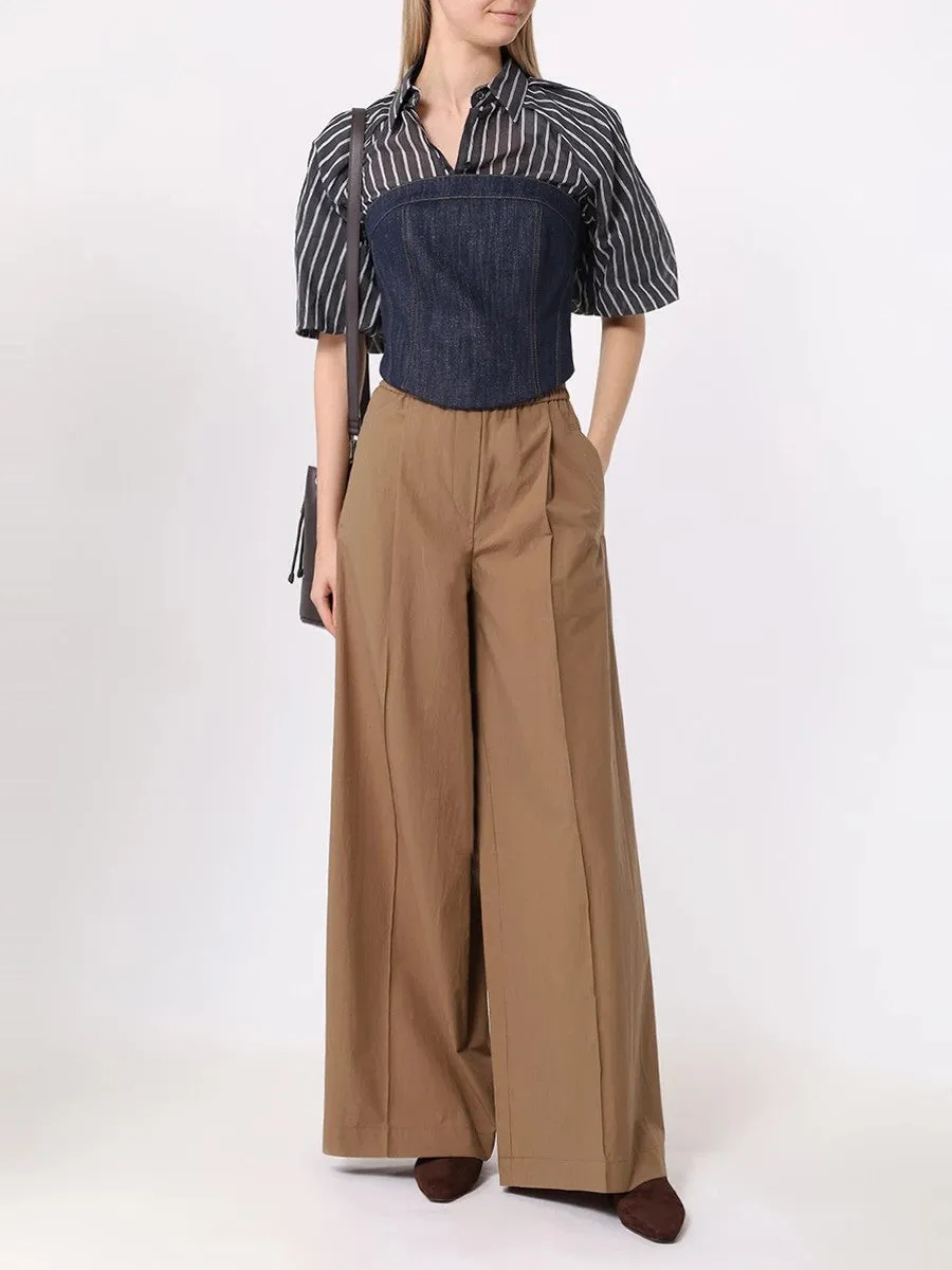 BRUNELLO CUCINELLI WOMEN'S BLUE COTTON BLEND STRAPLESS BUSTIER TOP sold by Lord & Taylor product image thumbnail 2