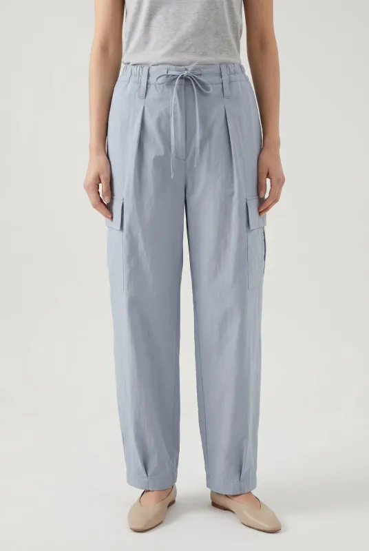 BRUNELLO CUCINELLI WOMEN'S LIGHT BLUE RELAXED TROUSERS made by Brunello Cucinelli
