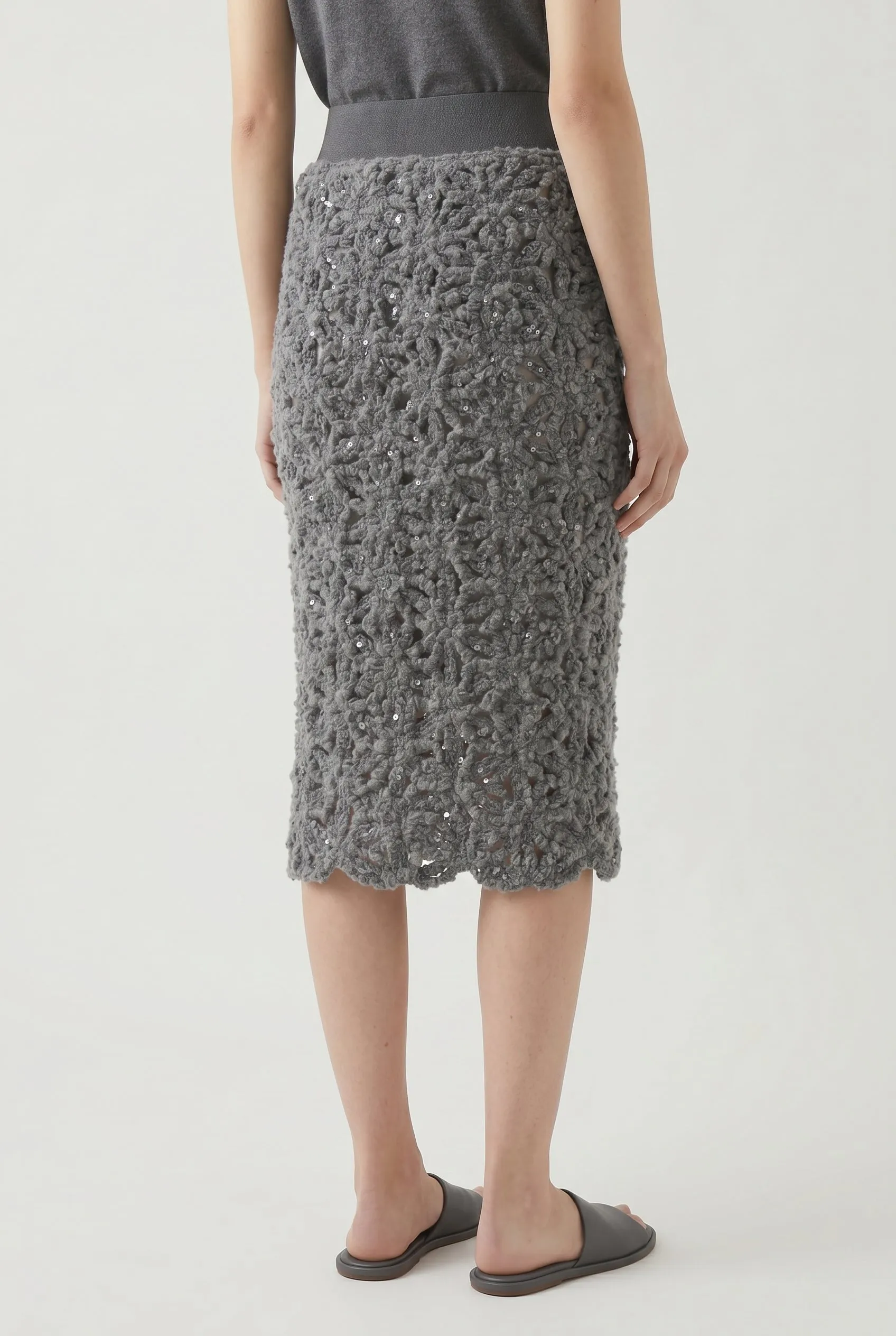 BRUNELLO CUCINELLI WOMEN'S MEDIUM GREY WOOL PENCIL SKIRT sold by Lord & Taylor product image thumbnail 2
