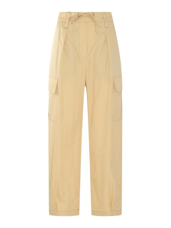 BRUNELLO CUCINELLI WOMEN'S LIGHT YELLOW RELAXED TROUSERS sold by Lord & Taylor