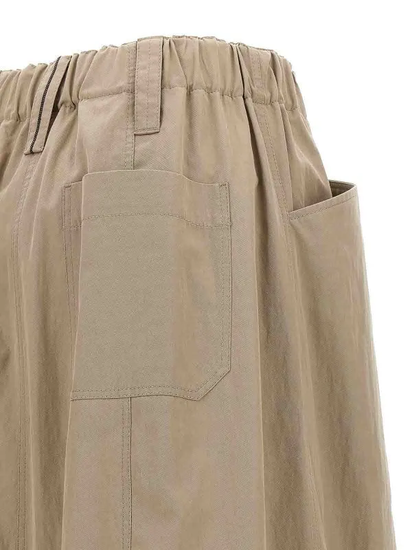 BRUNELLO CUCINELLI WOMEN'S BEIGE GATHERED HEM SKIRT sold by Lord & Taylor product image thumbnail 4
