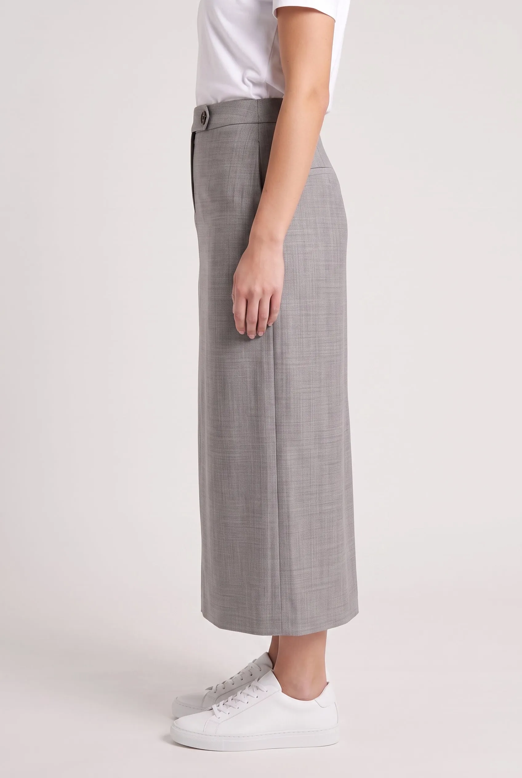 BRUNELLO CUCINELLI WOMEN'S LIGHT GREY WOOL PENCIL SKIRT sold by Lord & Taylor product image thumbnail 3