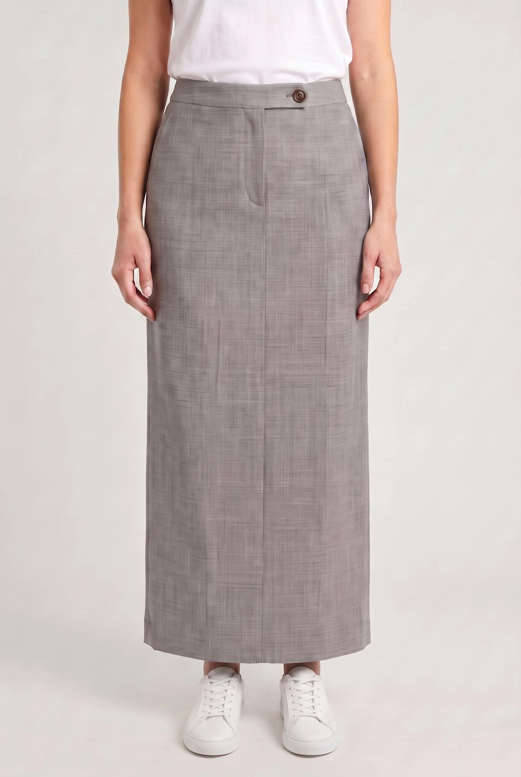 BRUNELLO CUCINELLI WOMEN'S LIGHT GREY WOOL PENCIL SKIRT sold by Lord & Taylor