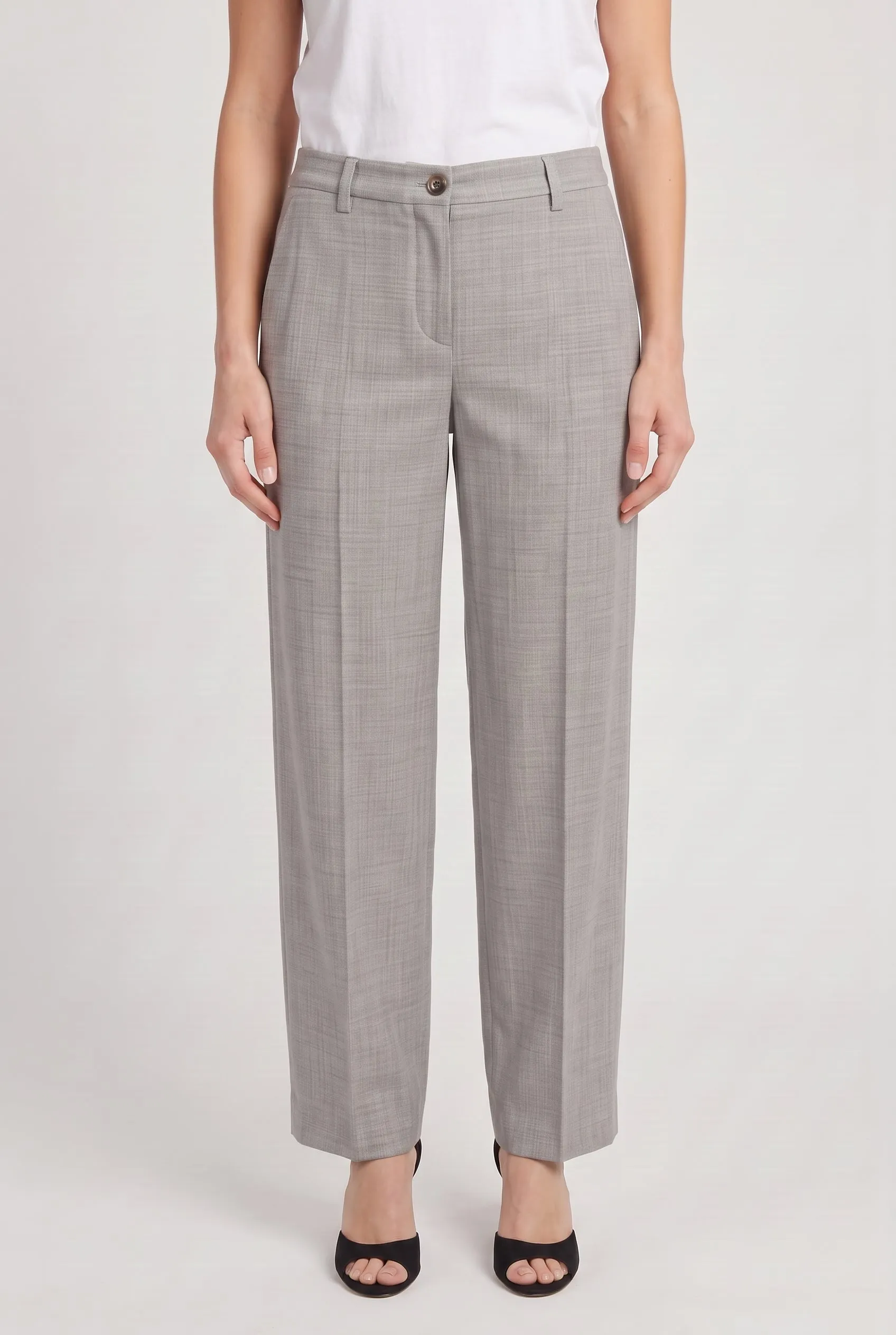 BRUNELLO CUCINELLI WOMEN'S LIGHT GREY WOOL TROUSERS sold by Lord & Taylor product image thumbnail 4