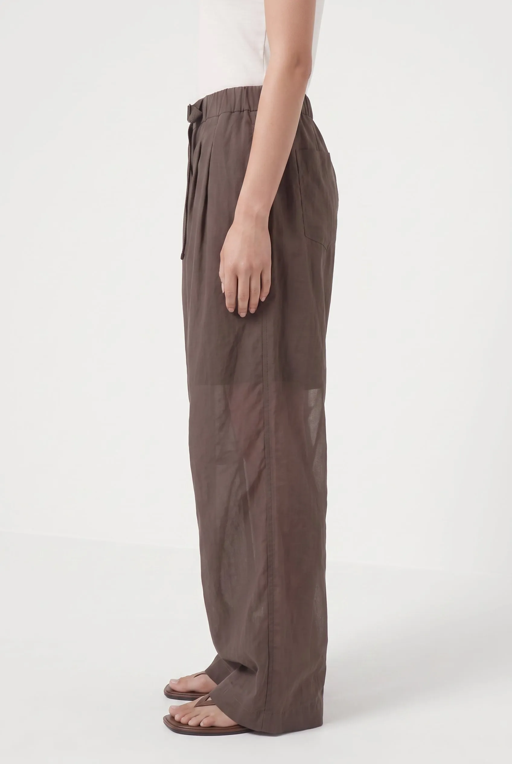 BRUNELLO CUCINELLI WOMEN'S BROWN WIDE LEG TROUSERS sold by Lord & Taylor product image thumbnail 3