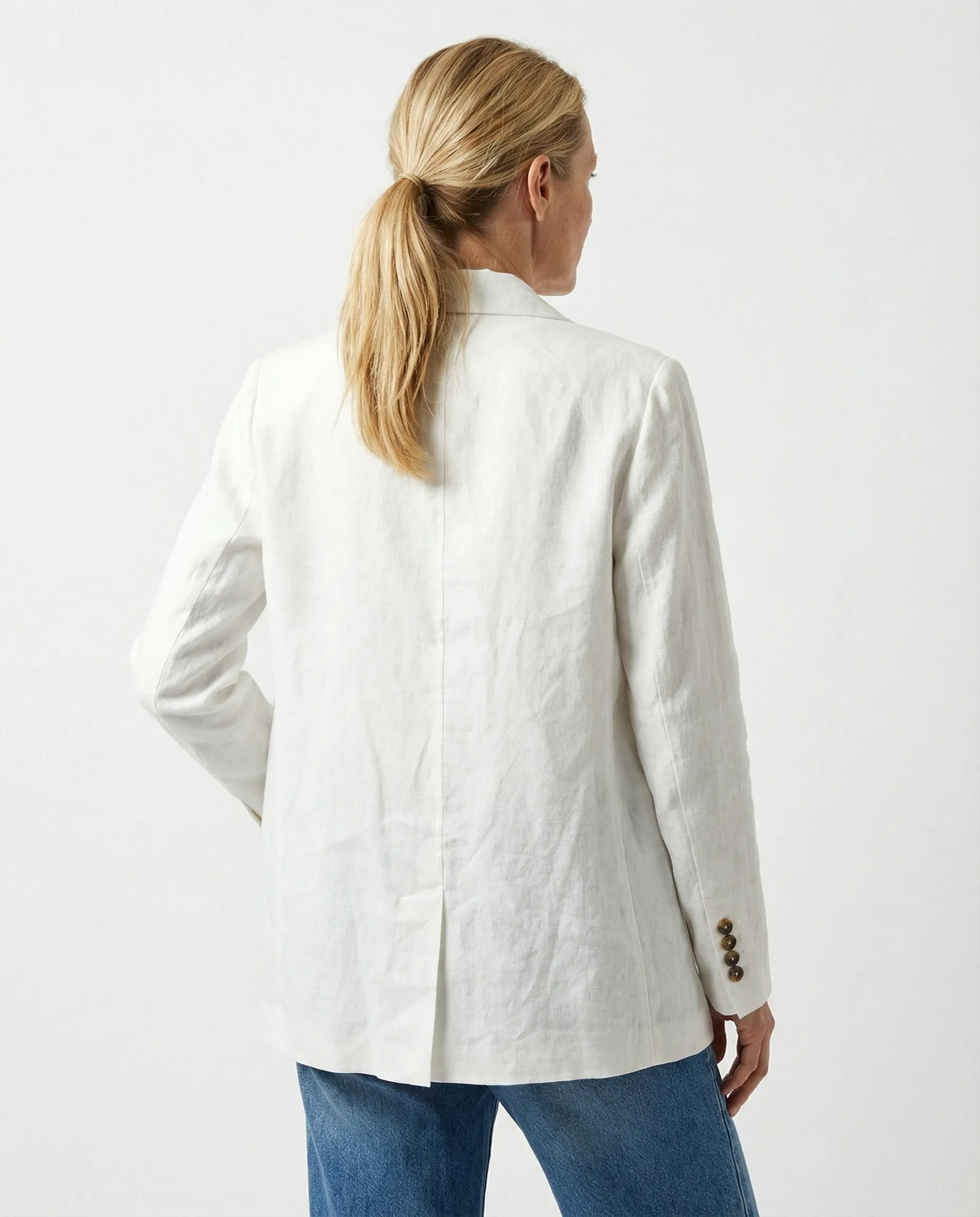 BRUNELLO CUCINELLI WOMEN'S WHITE DOUBLE BREASTED BLAZER sold by Lord & Taylor product image thumbnail 2