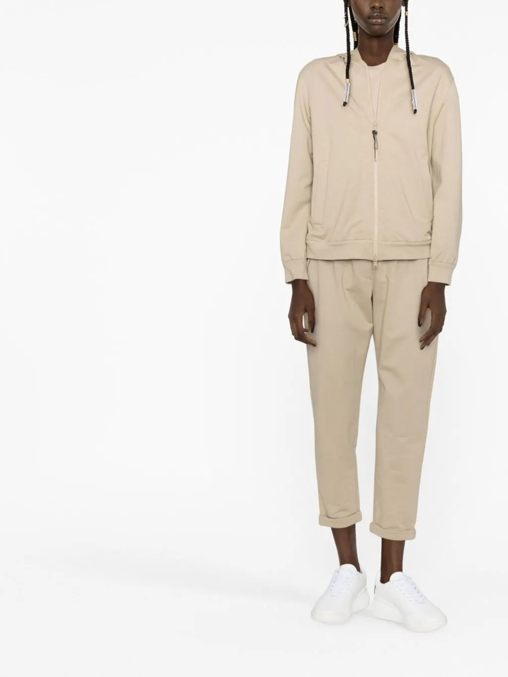 BRUNELLO CUCINELLI WOMEN'S BEIGE COTTON ZIP HOODIE sold by Lord & Taylor product image thumbnail 2