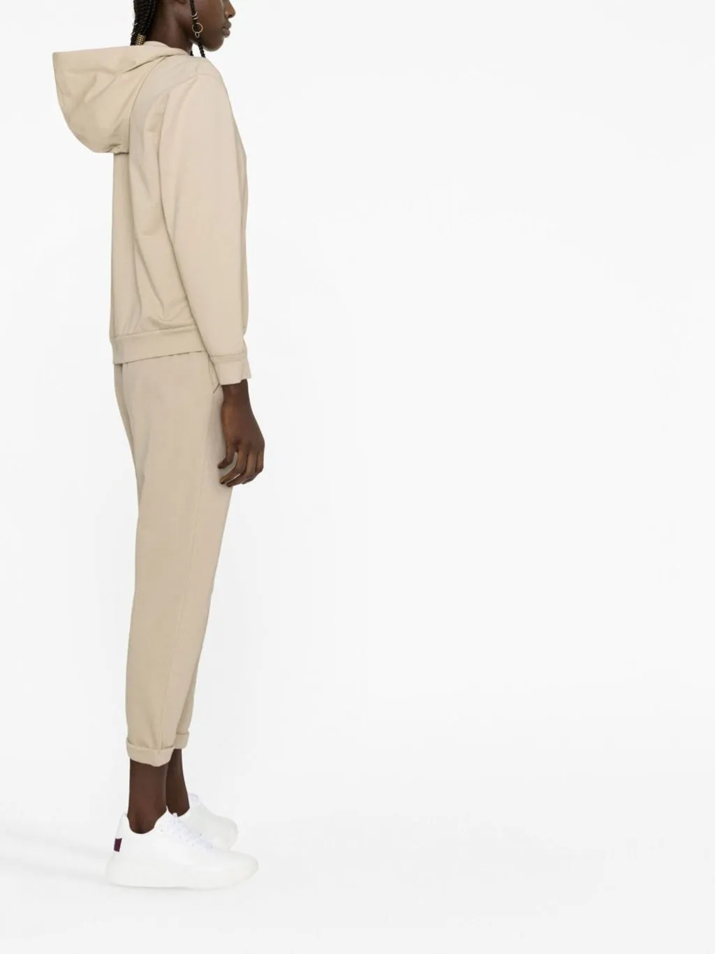 BRUNELLO CUCINELLI WOMEN'S BEIGE COTTON ZIP HOODIE sold by Lord & Taylor product image thumbnail 3