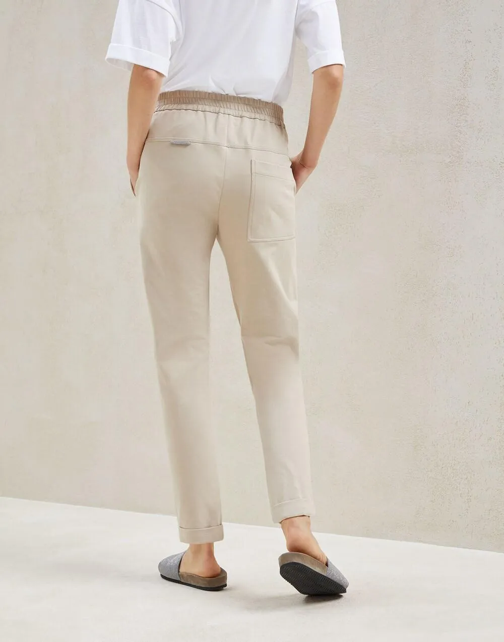BRUNELLO CUCINELLI WOMEN'S BEIGE TAILORED DRAWSTRING TROUSERS sold by Lord & Taylor product image thumbnail 2
