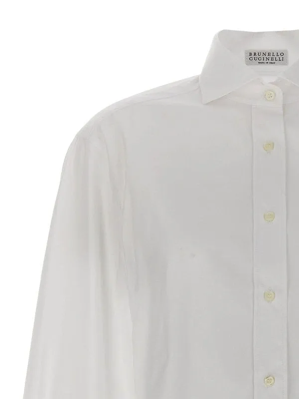 BRUNELLO CUCINELLI WOMEN'S WHITE TAILORED COTTON SHIRT sold by Lord & Taylor product image thumbnail 5