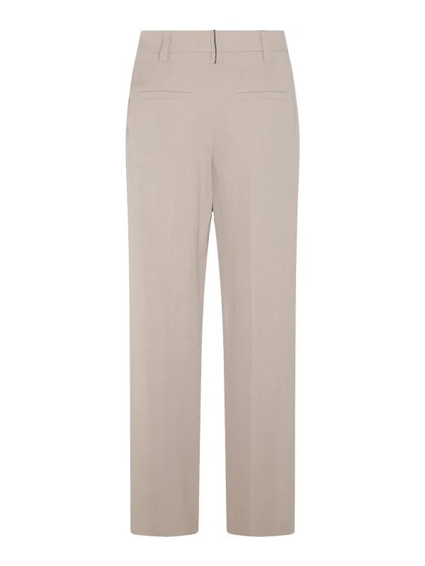 BRUNELLO CUCINELLI WOMEN'S LIGHT BEIGE STRAIGHT TROUSERS sold by Lord & Taylor product image thumbnail 2