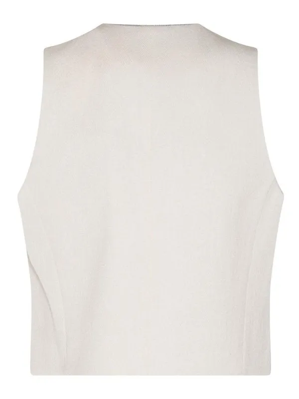 BRUNELLO CUCINELLI WOMEN'S OFF WHITE COTTON LINEN VEST sold by Lord & Taylor product image thumbnail 2