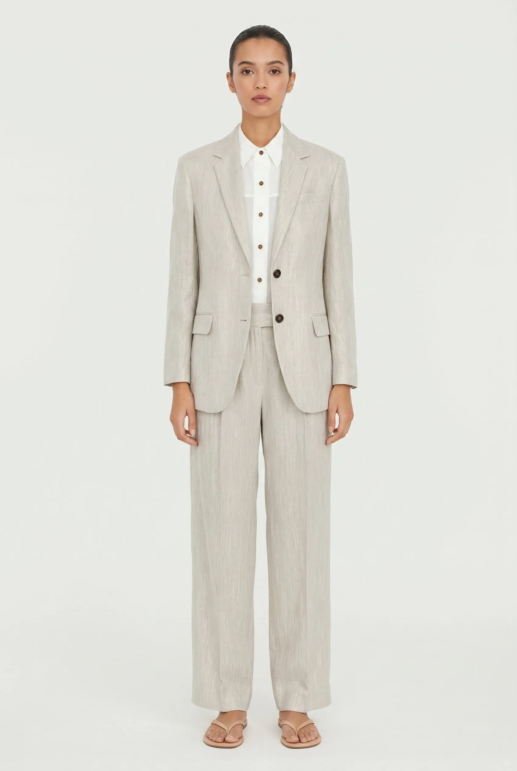 BRUNELLO CUCINELLI WOMEN'S LIGHT BEIGE LINEN SUIT sold by Lord & Taylor product image thumbnail 2