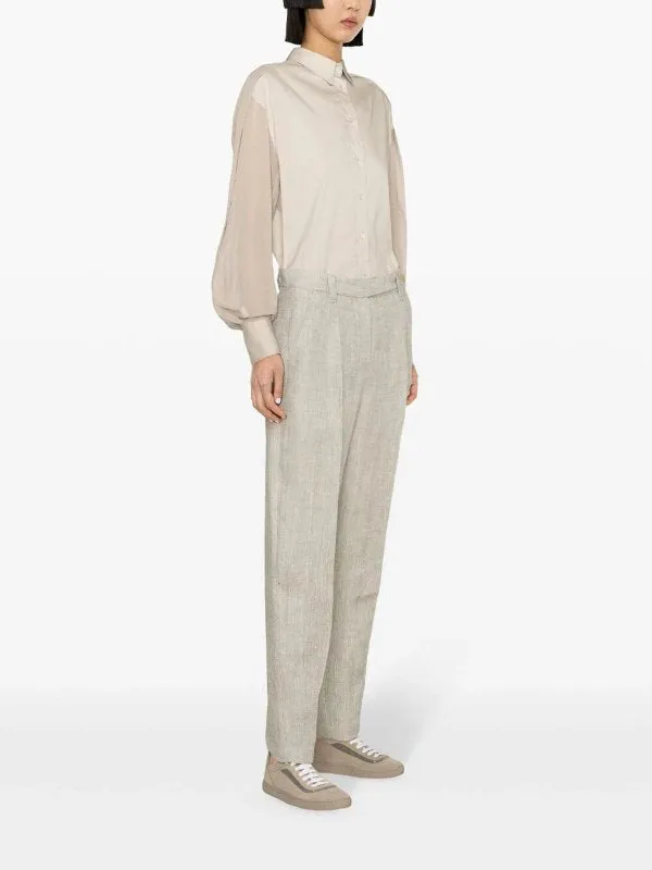 BRUNELLO CUCINELLI WOMEN'S LIGHT BEIGE LINEN TROUSERS sold by Lord & Taylor product image thumbnail 2