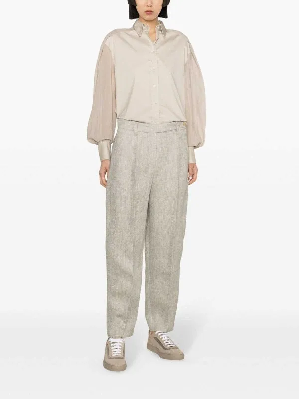 BRUNELLO CUCINELLI WOMEN'S LIGHT BEIGE LINEN TROUSERS sold by Lord & Taylor product image thumbnail 3